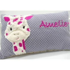 Giraffe Afrika Urlaubsreise Zoo Namenskissen Taufkissen Kuschelkissen Kindergartenkissen Geburtsgeschenk