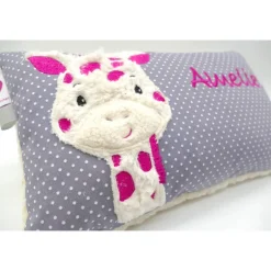 Giraffe Afrika Urlaubsreise Zoo Namenskissen Taufkissen Kuschelkissen Kindergartenkissen Geburtsgeschenk