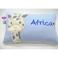 Giraffe Afrika Urlaubsreise Zoo Namenskissen Taufkissen Kuschelkissen Kindergartenkissen Geburtsgeschenk