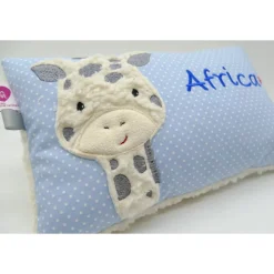 Giraffe Afrika Urlaubsreise Zoo Namenskissen Taufkissen Kuschelkissen Kindergartenkissen Geburtsgeschenk