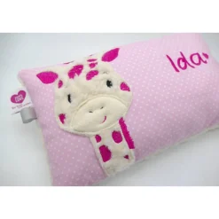 Giraffe Afrika Urlaubsreise Zoo Namenskissen Taufkissen Kuschelkissen Kindergartenkissen Geburtsgeschenk