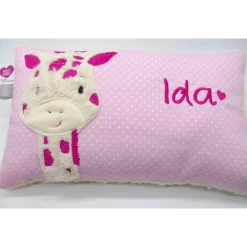 Giraffe Afrika Urlaubsreise Zoo Namenskissen Taufkissen Kuschelkissen Kindergartenkissen Geburtsgeschenk