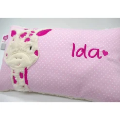 Giraffe Afrika Urlaubsreise Zoo Namenskissen Taufkissen Kuschelkissen Kindergartenkissen Geburtsgeschenk