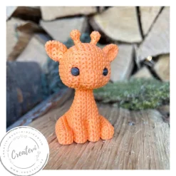 Giraffen 3D Druck in Strickoptik Charmante Dekofigur mit handgefertigtem Look für Tierliebhaber
