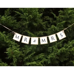 Girlande Banner MR. & MRS. Hochzeitsdekoration -  Vintage