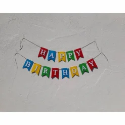 Girlande Happy Birthday Wimpelkette Fahnengirlande zum Geburtstag Partydekoration Geburtstagsdeko