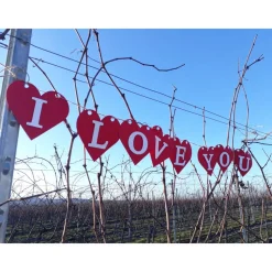 Girlande I Love You Herzen Valentinstag Liebe Wimpelkette Herzgirlande Valentinsdeko Verlobung Papierdeko