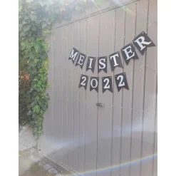 Girlande Meister 2026 zur bestandenen Prüfung Abschluss Ausbildung Meisterfeier Glückwunsch Gratulation