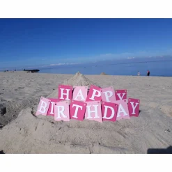 Girlande Wimpelkette Happy Birthday mit Personalisierung Geburtstagsgirlande auf Wunsch mit Namen