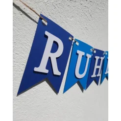 Girlande zum Ruhestand / Rente / Auf Wunsch personalisiert mit Wunschtext / Abschied /