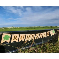 Girlande zum Ruhestand / Rente / in Beige und Gold