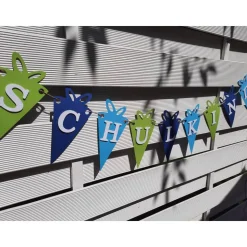 Girlande zum Schulanfang auf Wunsch personalisiert mit Wunschtext Schulkind Wunschname aus hochwertigem Karton