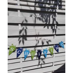 Girlande zum Schulanfang auf Wunsch personalisiert mit Wunschtext Schulkind Wunschname aus hochwertigem Karton