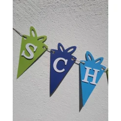 Girlande zum Schulanfang auf Wunsch personalisiert mit Wunschtext Schulkind Wunschname aus hochwertigem Karton