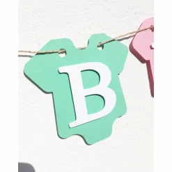 Girlande zur Geburt in zuckersüßen Pastellfarben, Babyparty, Babyshower, Dekoration in rosa, hellblau, mintgrün und flieder.