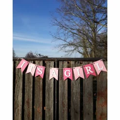Girlande zur Geburt It's a girl Wimpelkette Baby Girl Papiergirlande Dekoration Babyparty