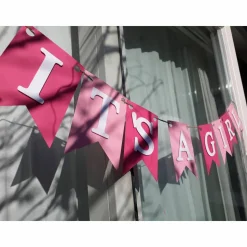 Girlande zur Geburt It's a girl Wimpelkette Baby Girl Papiergirlande Dekoration Babyparty