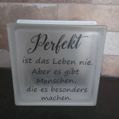 Glasbaustein "Perfekt"