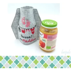 Glasmanschette Hurra ein Mädchen