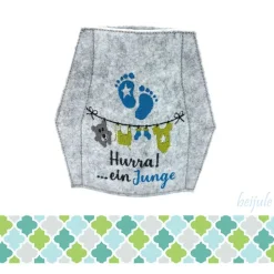 Glasmanschette Hurra ein Junge