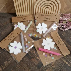 Glück in der Tüte | kleines Geschenk mit Kerze | Silvester