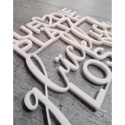 Glücklich & Los, individuelles Geschenk zur Hochzeit,  Verlobung, Valentinstag,  Liebe, Pärchen, 3D Text Deko