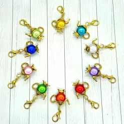 Glücksbringer Kanne goldfarben/blau – Anhänger & Geschenkidee für Heißgetränkliebhaber