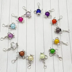 Glücksbringer Kanne silberfarben/violett – Charm für Tee- & Kaffee-Liebhaber