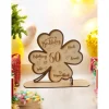 Glücksklee aus Holz - Happy Birthday