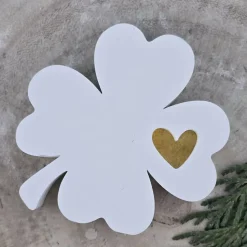 Glückskleeblatt aus Raysin – Handgegossene Kleeblätter in Pastellfarben für sanftes Licht