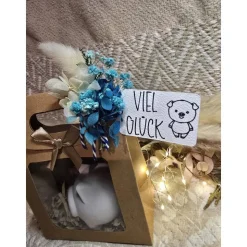 Glücksschwein aus Raysin – Handgegossen, Unikat & Geschenkverpackung