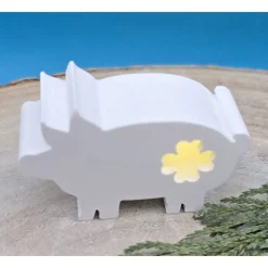 Glücksschweinchen aus Raysin – Handgegossene Schweine in Pastellfarben für sanftes Licht