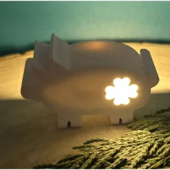 Glücksschweinchen aus Raysin – Handgegossene Schweine in Pastellfarben für sanftes Licht