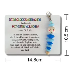 Glückswürmchen, Sorgenwürmchen, Geschenk,Worry worm, Mutmacher, Glücksbringer