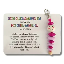 Glückswürmchen, Sorgenwürmchen, Geschenk,Worry worm, Mutmacher, Glücksbringer
