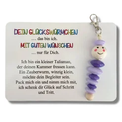 Glückswürmchen, Sorgenwürmchen, Geschenk,Worry worm, Mutmacher, Glücksbringer