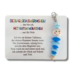 Glückswürmchen, Sorgenwürmchen, Geschenk,Worry worm, Mutmacher, Glücksbringer