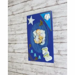 Glückwünschkarte, Babykarte zur Geburt eines Jungen, Taufe