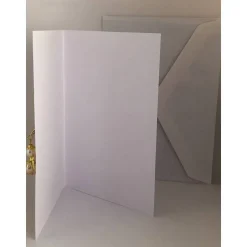 Glückwunsch Karte zur Kommunion mit abnehmbaren Schutzengel weiß/gold Grußkarte