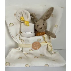 Glückwunsch zur Schwangerschaft!, für werdende Eltern, Häschen, kleine Windeltorte Hase, Geschenk zur Schwangerschaft