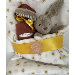 Glückwunsch zur Schwangerschaft!, für werdende Eltern, Häschen, kleine Windeltorte Hase, Geschenk zur Schwangerschaft