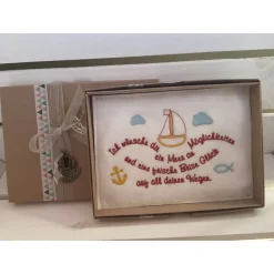 Glückwunschkarte aus Filz, Geldgeschenk, Geschenkbox, .., zur Geburt, Taufe, Kommunion,Schulanfang...