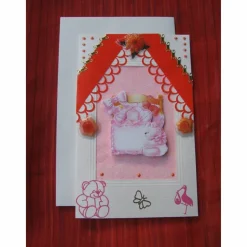 Glückwunschkarte, Babykarte zur Geburt , Taufe eines Mädchens