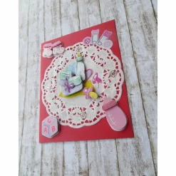 Glückwunschkarte  Babykarte zur Geburt Taufe, Mädchen