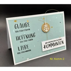 Glückwunschkarte für Kommunion Konfirmation versch. Motive