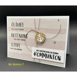 Glückwunschkarte für Kommunion Konfirmation versch. Motive