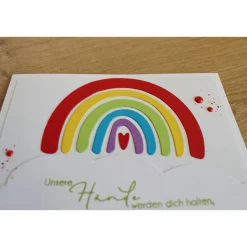 Glückwunschkarte für Konfirmation, Kommunion oder Taufe "Unsere Hände werden dich halten"