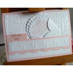 Glückwunschkarte, Geburtskarte zur Geburt/Taufe für ein Mädchen