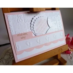 Glückwunschkarte, Geburtskarte zur Geburt/Taufe für ein Mädchen