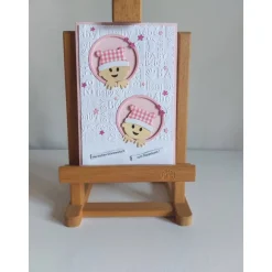 Glückwunschkarte, Geburtskarte, Karte zur Geburt/Taufe für Zwillinge